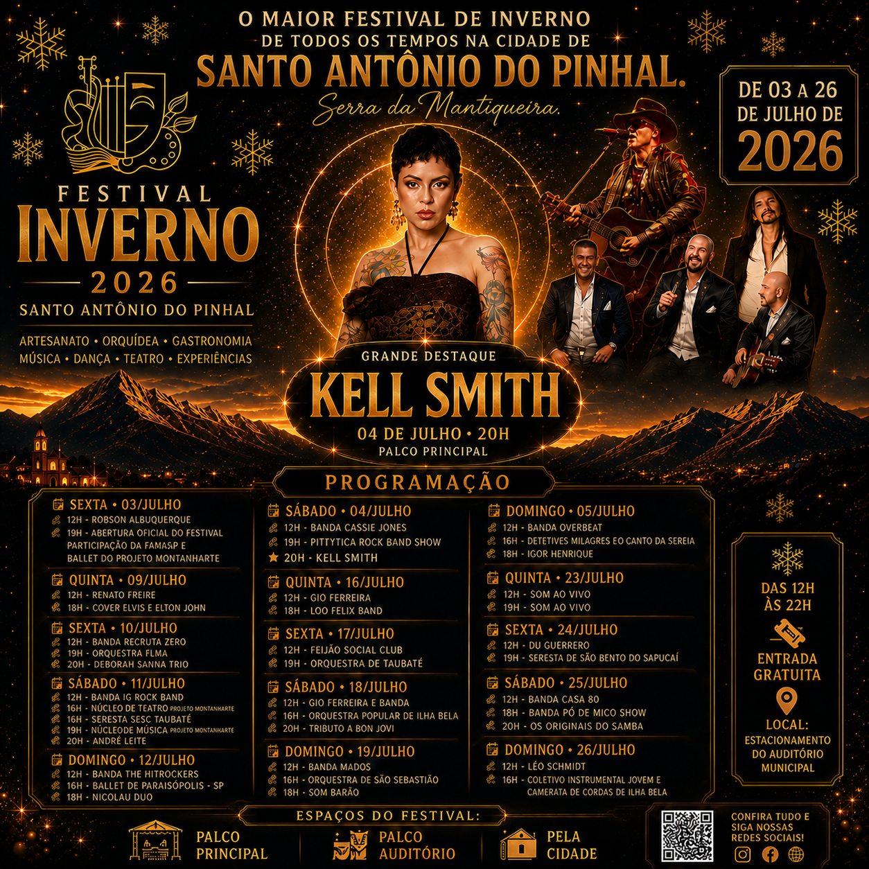 Festival de Inverno 2026 em Santo Antonio do Pinhal